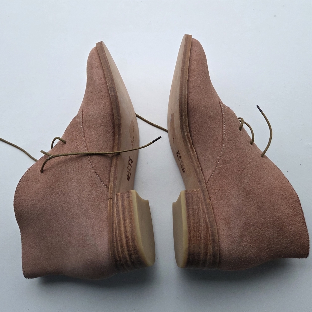 Huma Blanco Manuela Lace-Up Booties Blush Rose Suede Size 10 - Picture 9 of 10